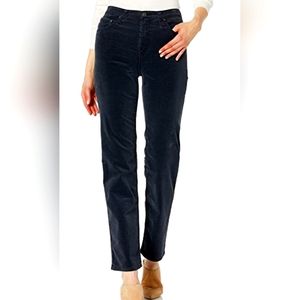 AG Adriano Goldschmied charcoal black corduroy trouser pant stretch size 26 NWT